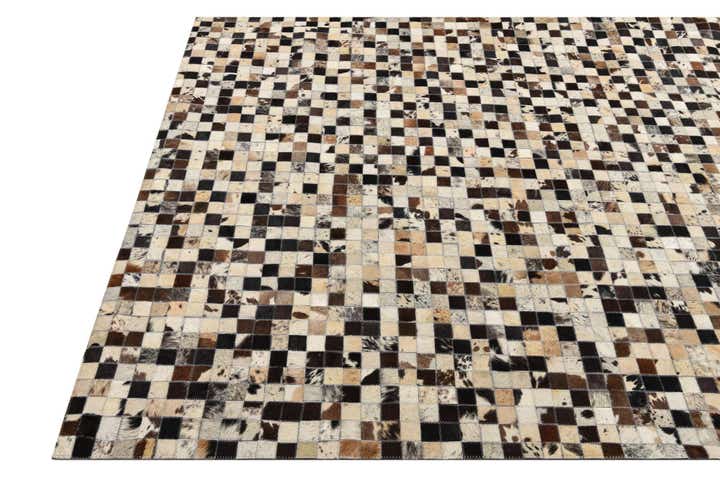 5' 1 x 8' Cowhide Leather Rug