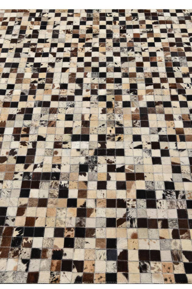 Detail image of 5' 1 x 8' Cowhide Leather Rug