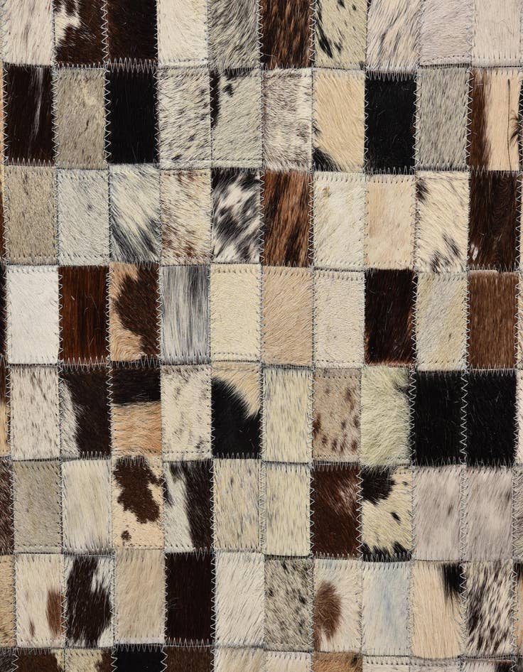 Detail image of 5' 1 x 8' Cowhide Leather Rug