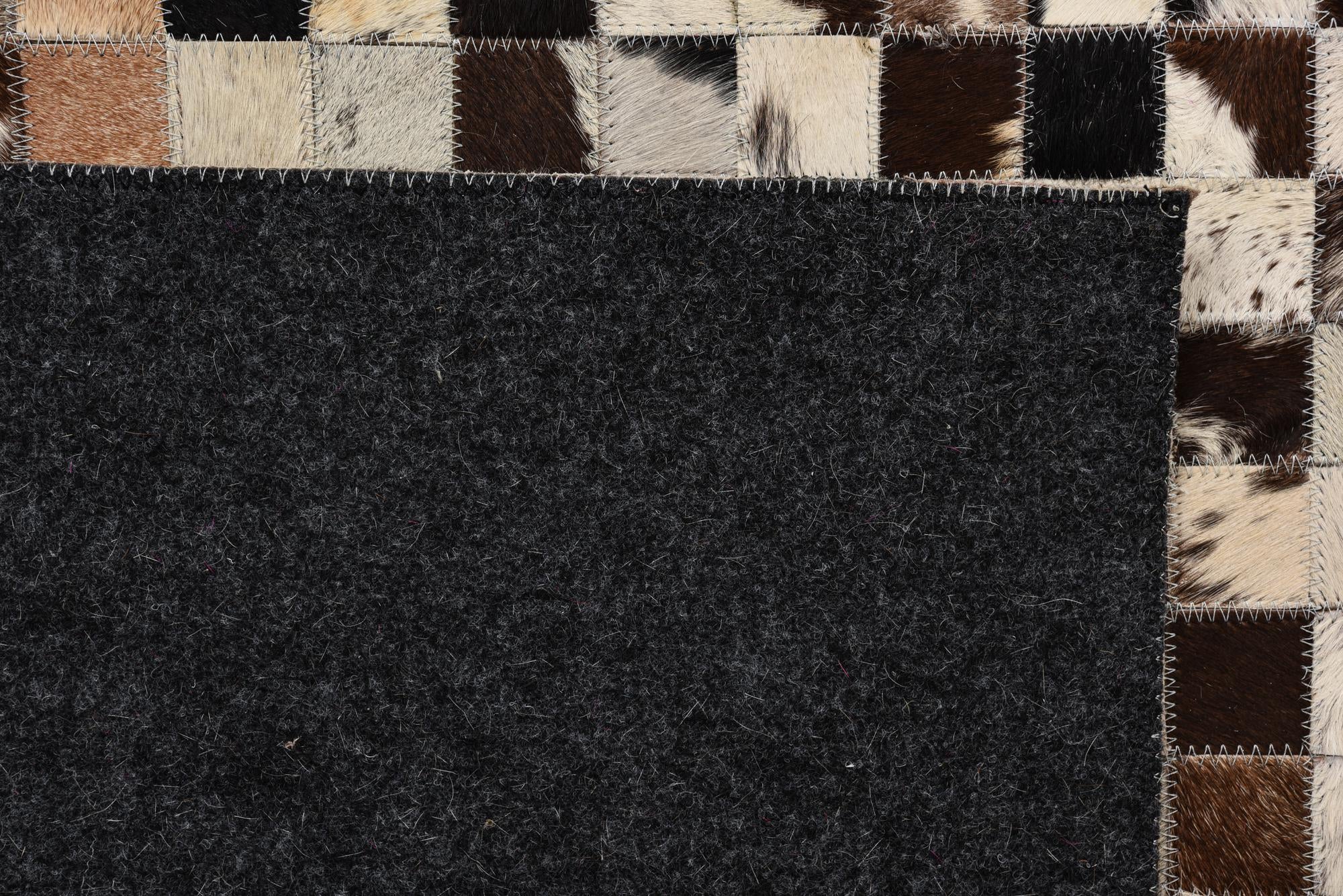 5' 1 x 8' Cowhide Leather Rug