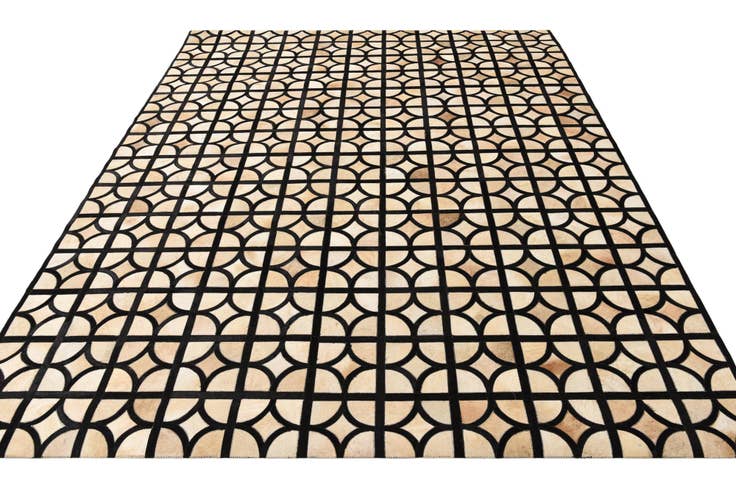 Detail image of 8' 2 x 10' Cowhide Leather Rug