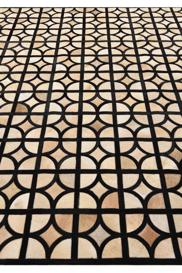 Detail image of 8' 2 x 10' Cowhide Leather Rug