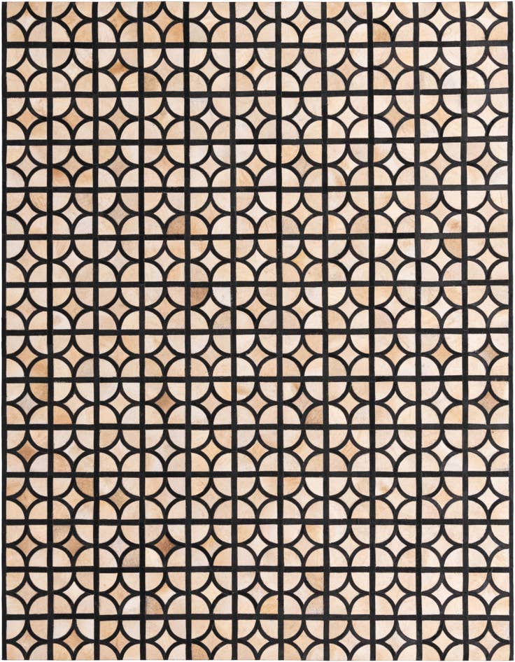 Detail image of 8' 2 x 10' Cowhide Leather Rug