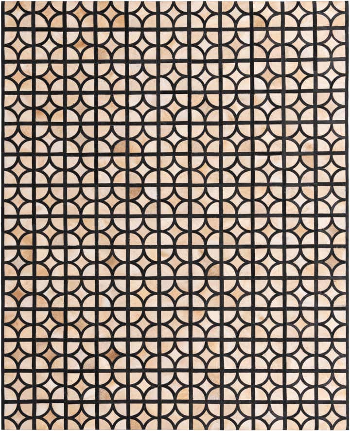 8' 2 x 10' Cowhide Leather Rug