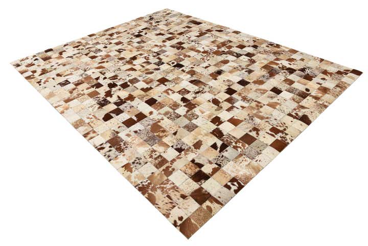 8' x 10' Cowhide Leather Rug