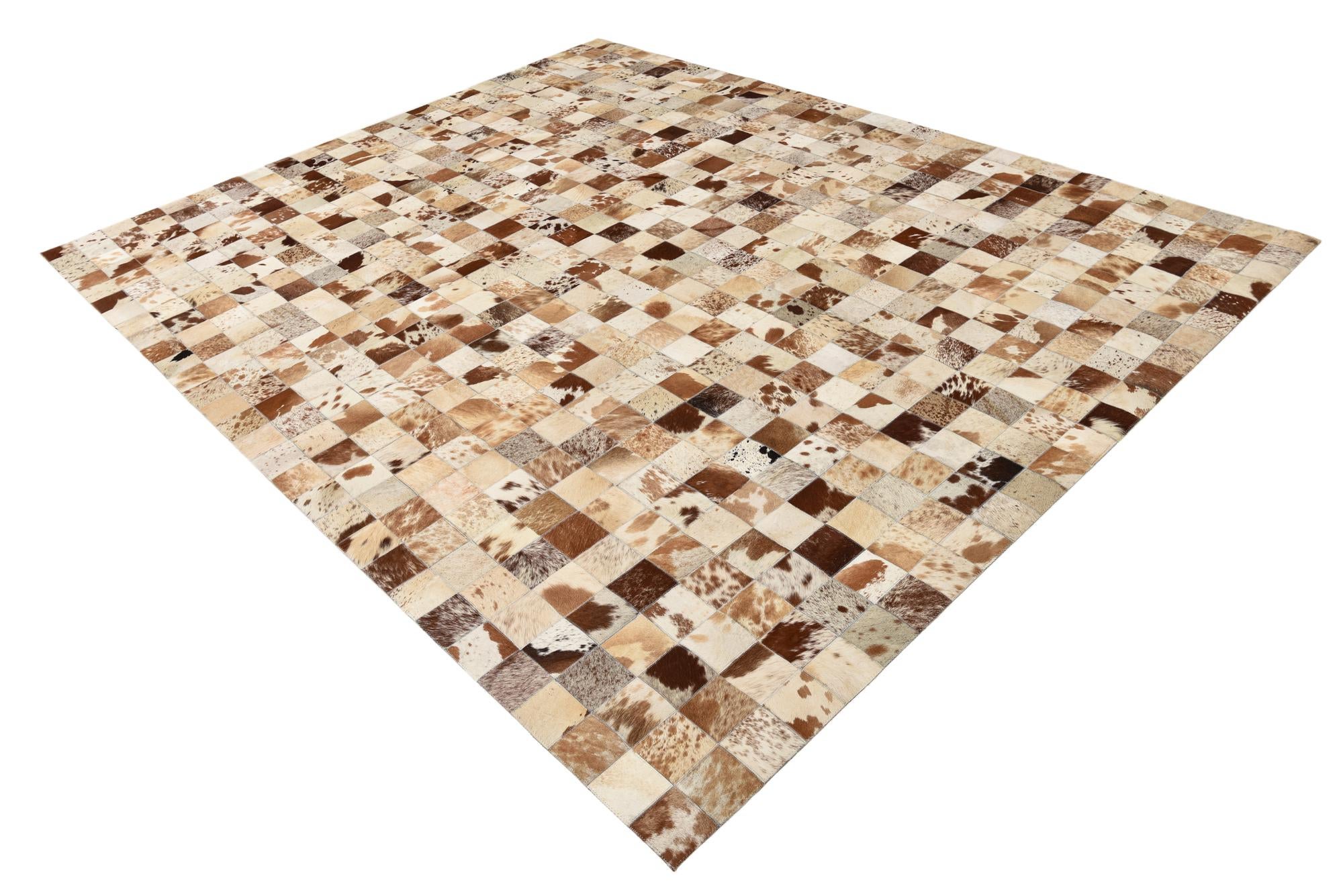 8' x 10' Cowhide Leather Rug