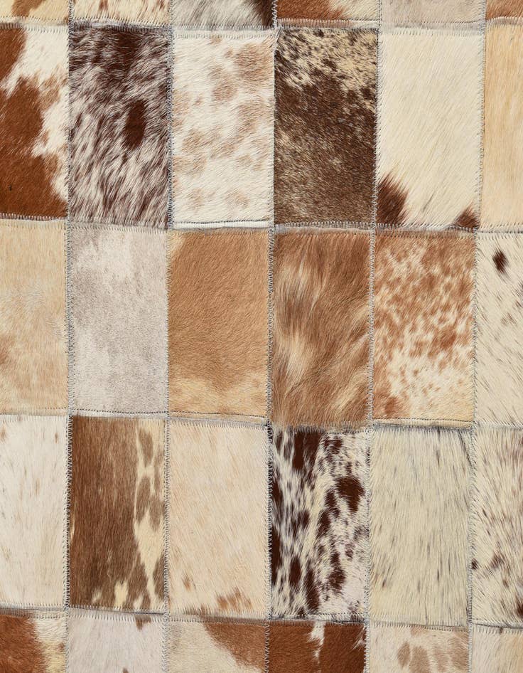 Detail image of 8' x 10' Cowhide Leather Rug