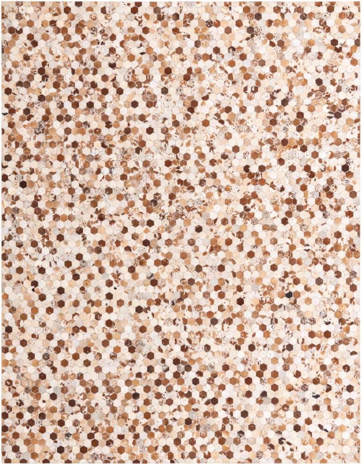 Detail image of 8' x 9' 10 Cowhide Leather Rug