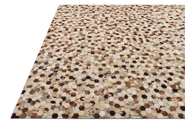 8' 1 x 10' Cowhide Leather Rug