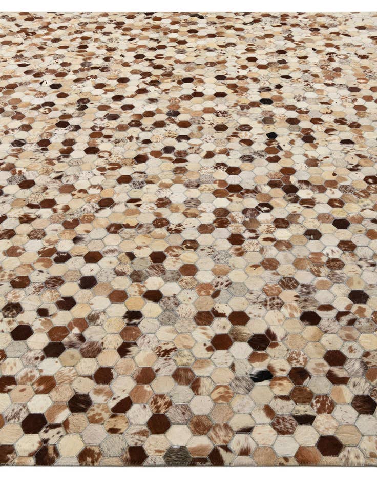 Detail image of 8' 1 x 10' Cowhide Leather Rug