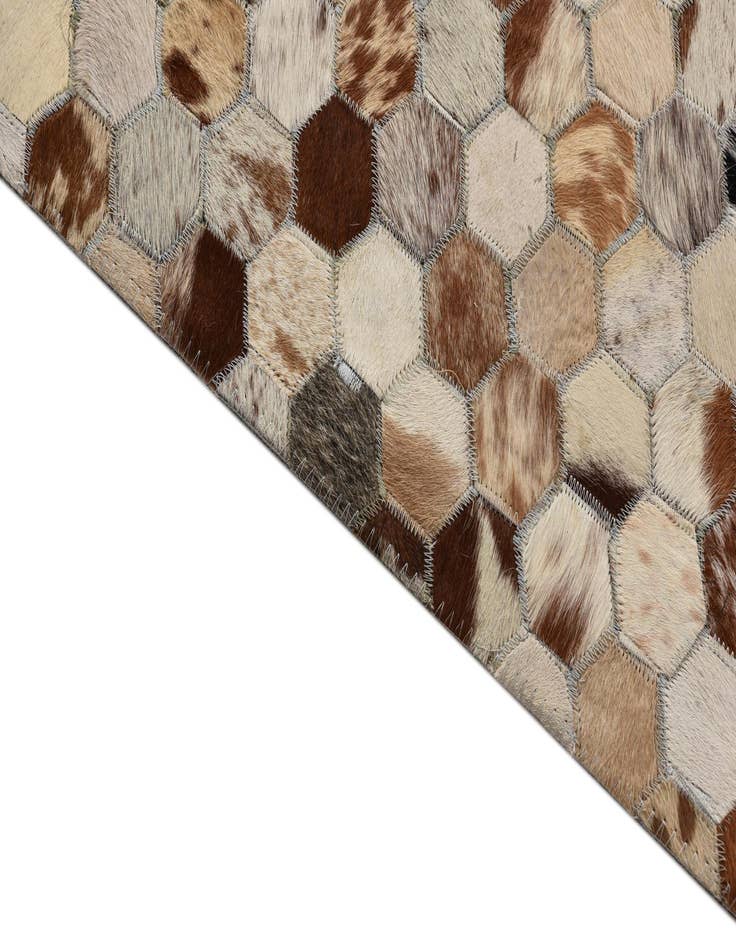 Detail image of 8' 1 x 10' Cowhide Leather Rug
