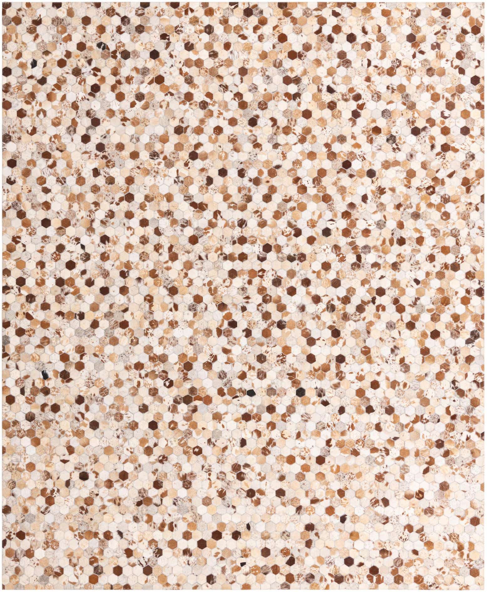 8' 1 x 10' Cowhide Leather Rug