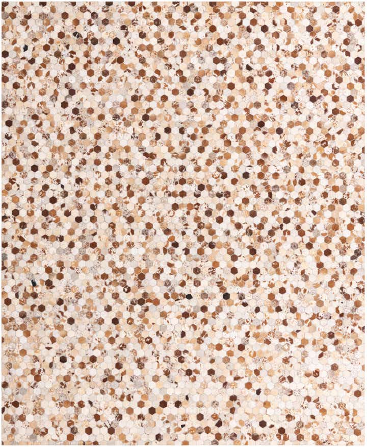 8' 1 x 10' Cowhide Leather Rug
