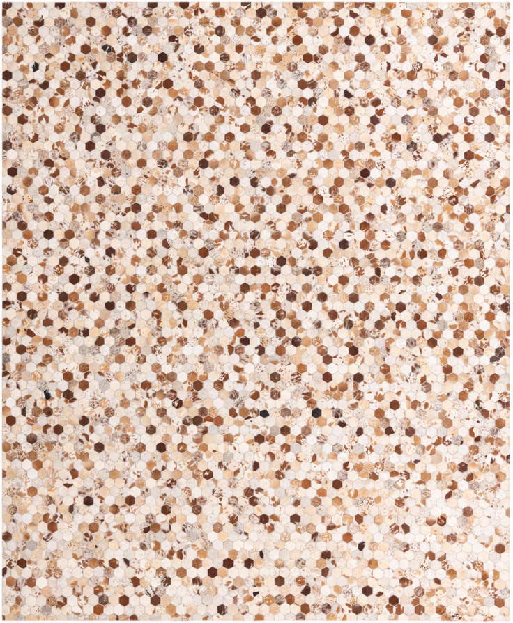 Detail image of 8' 1 x 10' Cowhide Leather Rug