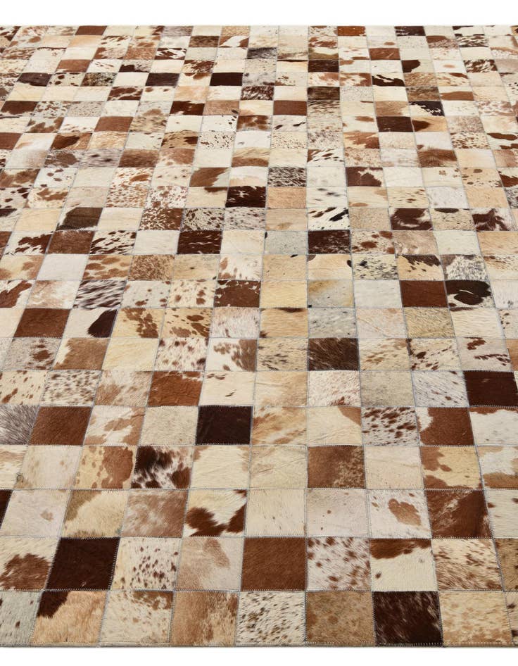 Detail image of 8' x 9' 10 Cowhide Leather Rug