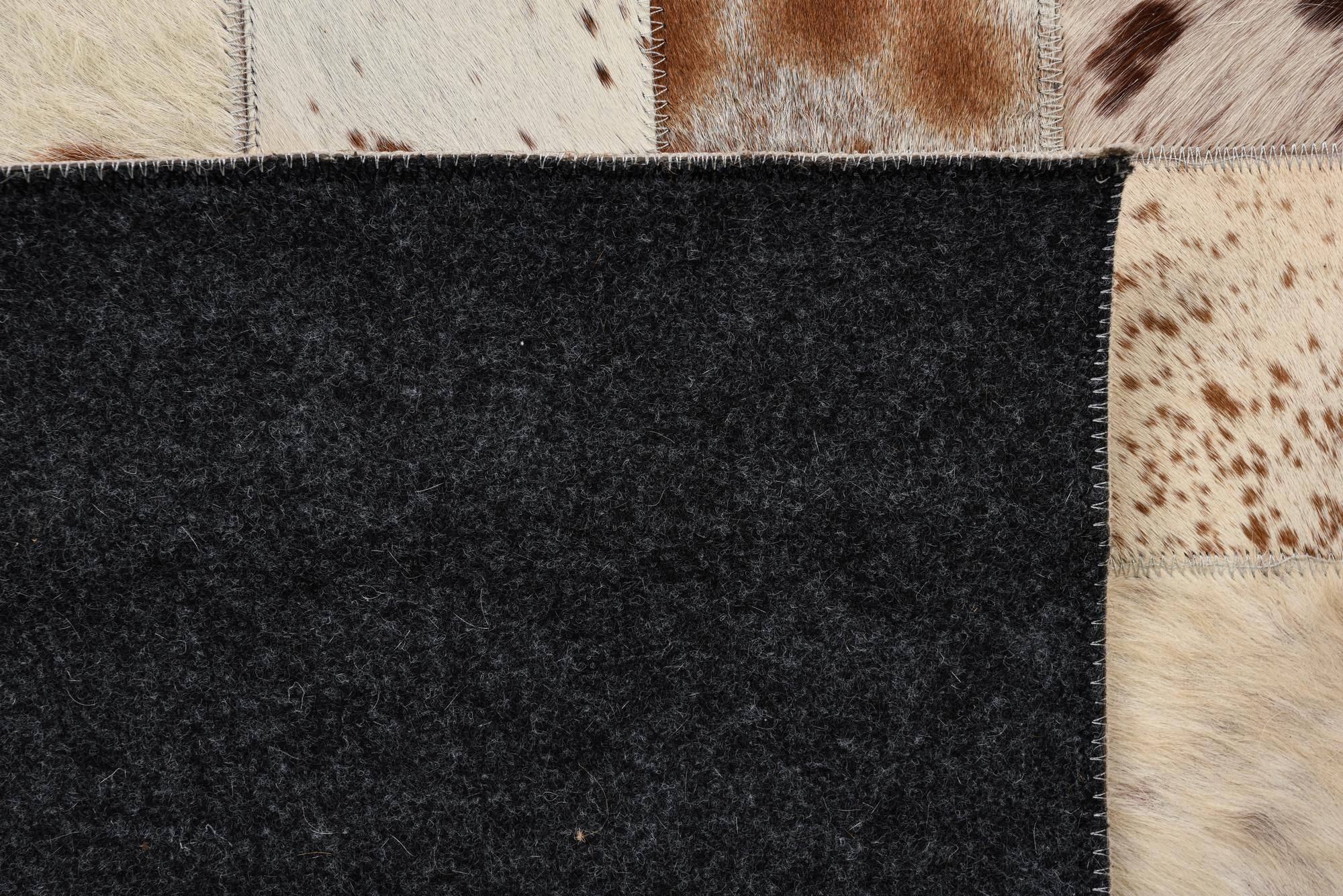 8' x 9' 10 Cowhide Leather Rug