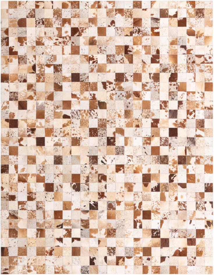 Detail image of 8' x 9' 10 Cowhide Leather Rug