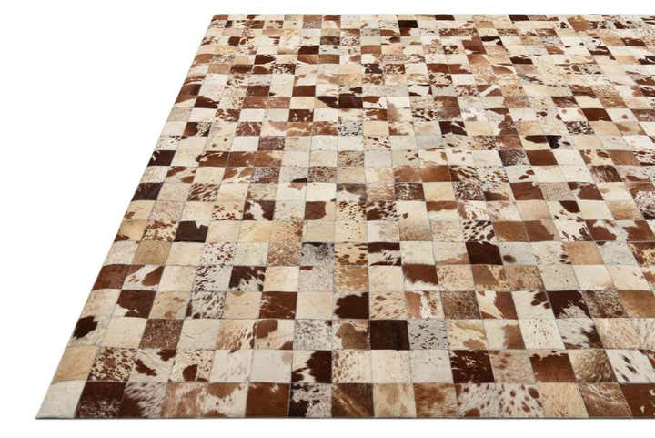 8' x 9' 10 Cowhide Leather Rug
