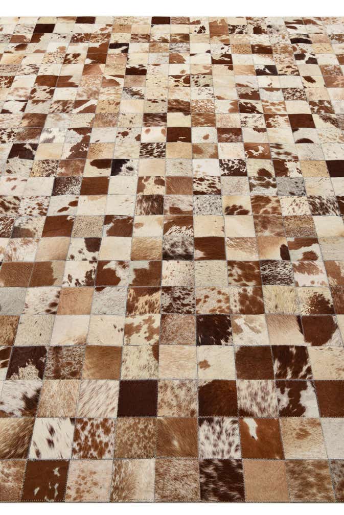 8' x 9' 10 Cowhide Leather Rug