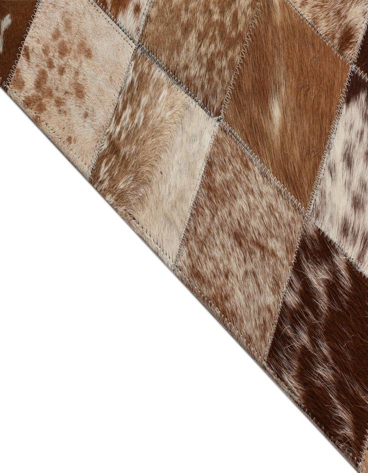Detail image of 8' x 9' 10 Cowhide Leather Rug