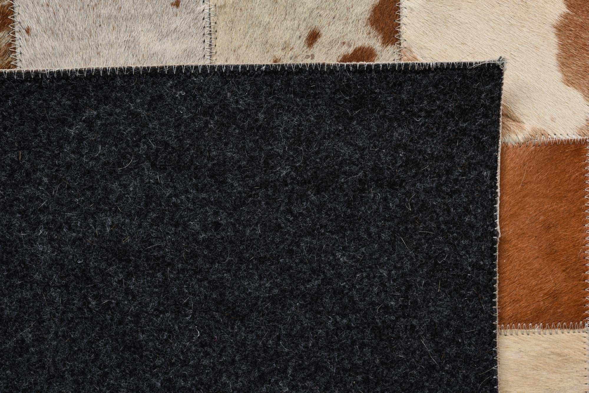 8' x 9' 10 Cowhide Leather Rug