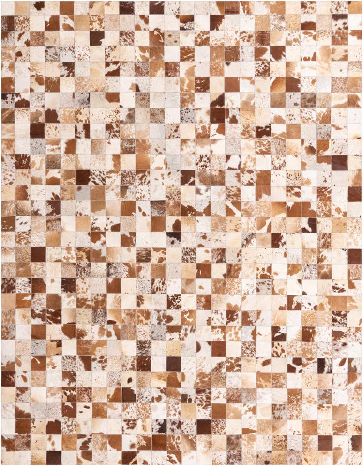 Detail image of 8' x 9' 10 Cowhide Leather Rug