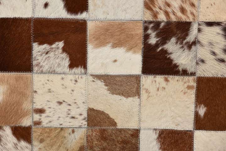 8' x 10' Cowhide Leather Rug