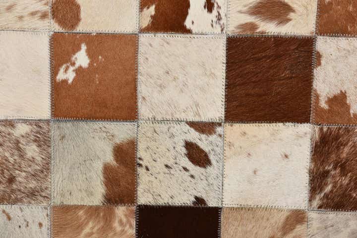 8' x 10' Cowhide Leather Rug