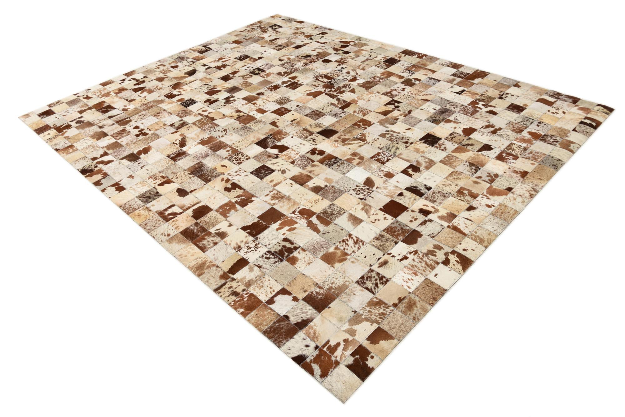 8' x 10' Cowhide Leather Rug