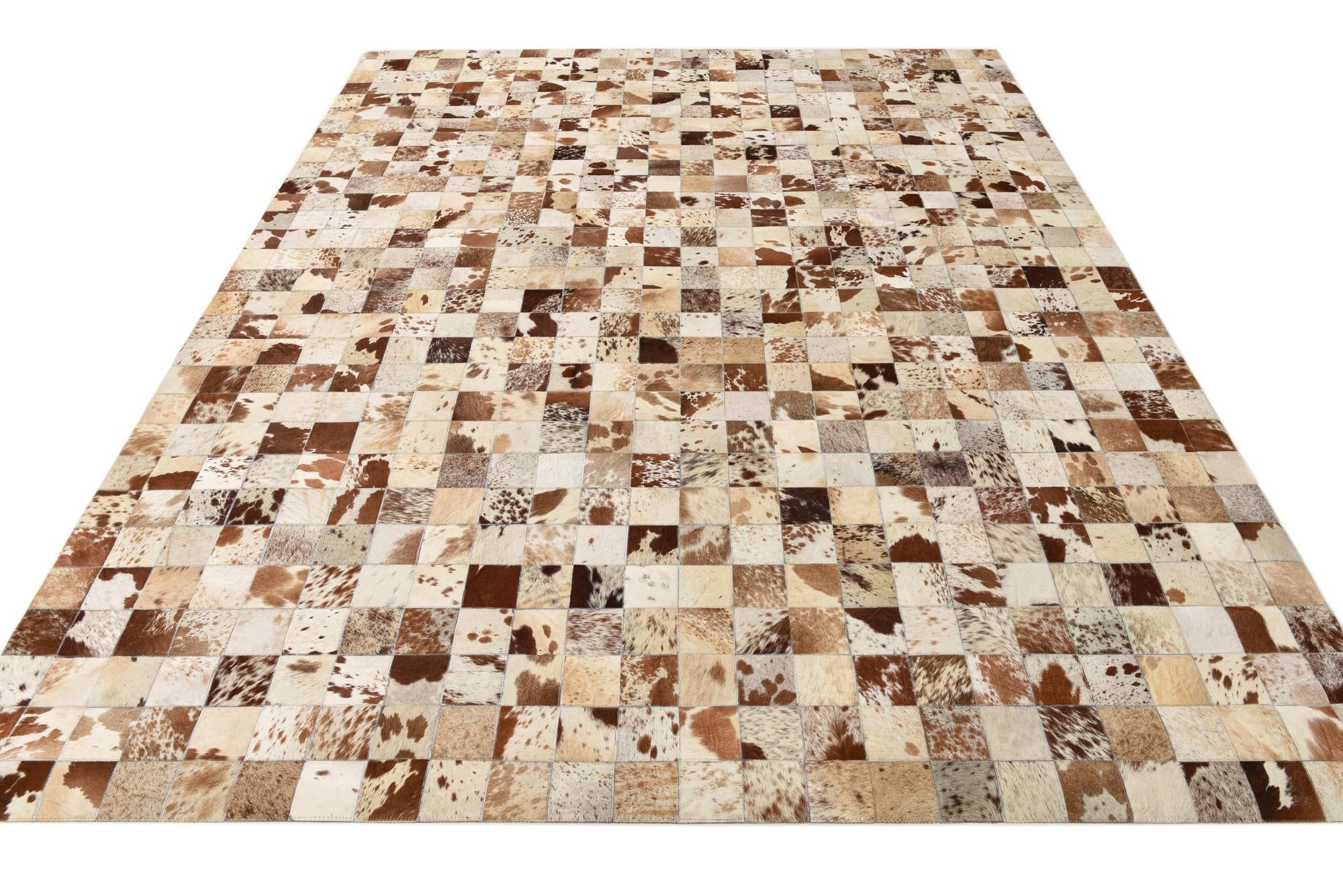 8' x 10' Cowhide Leather Rug