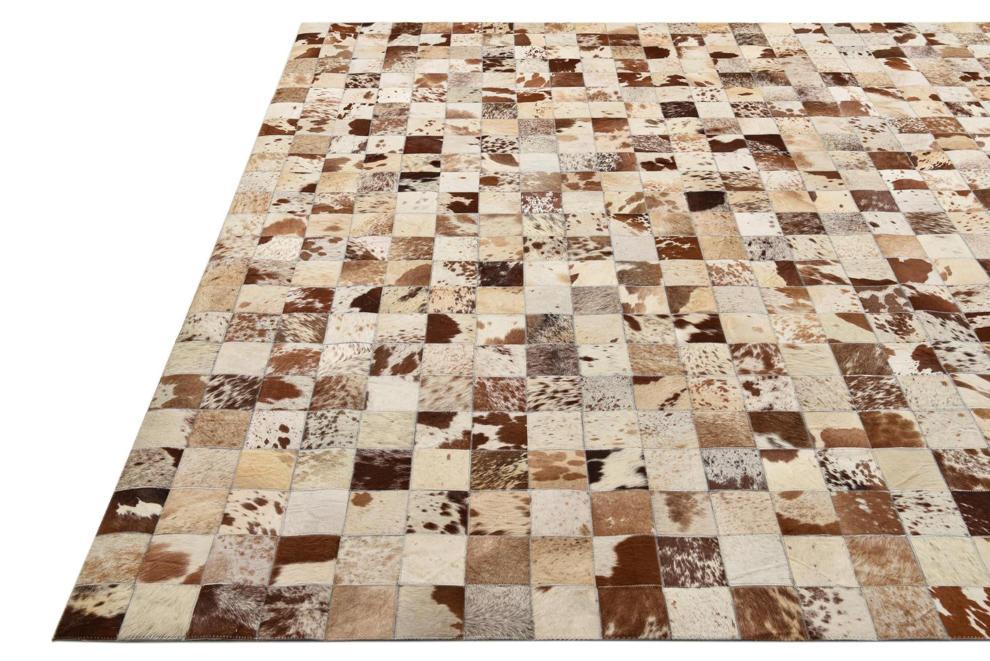 8' x 10' Cowhide Leather Rug