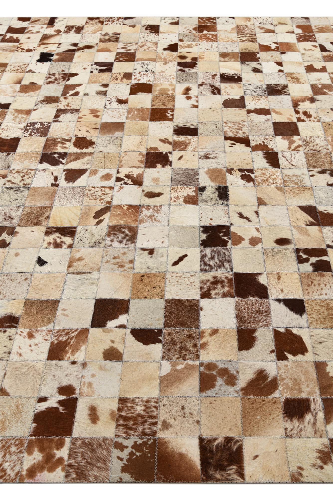 8' 1 x 10' Cowhide Leather Rug