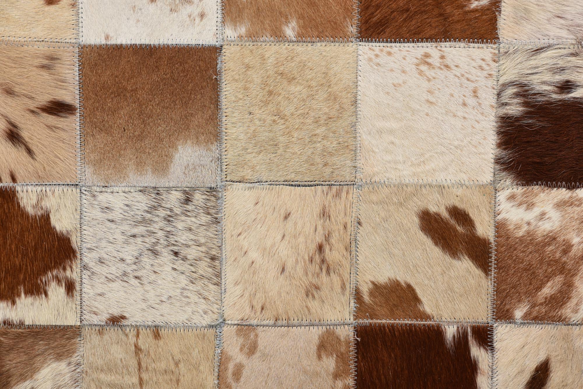 8' 1 x 10' Cowhide Leather Rug