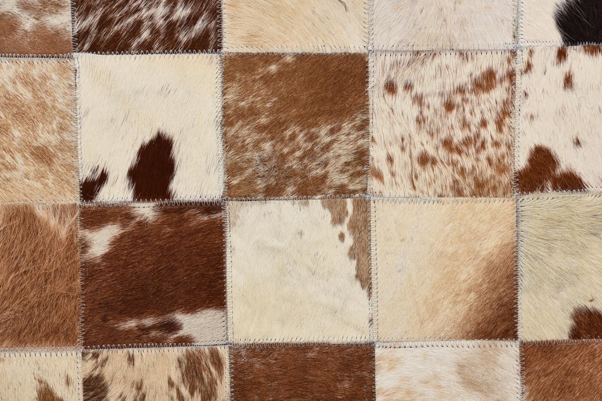 8' 1 x 10' Cowhide Leather Rug
