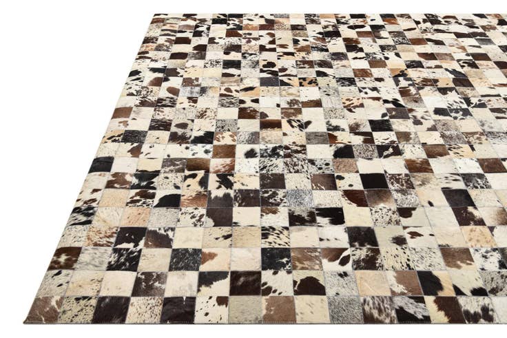 Detail image of 7' 10 x 9' 9 Cowhide Leather Rug