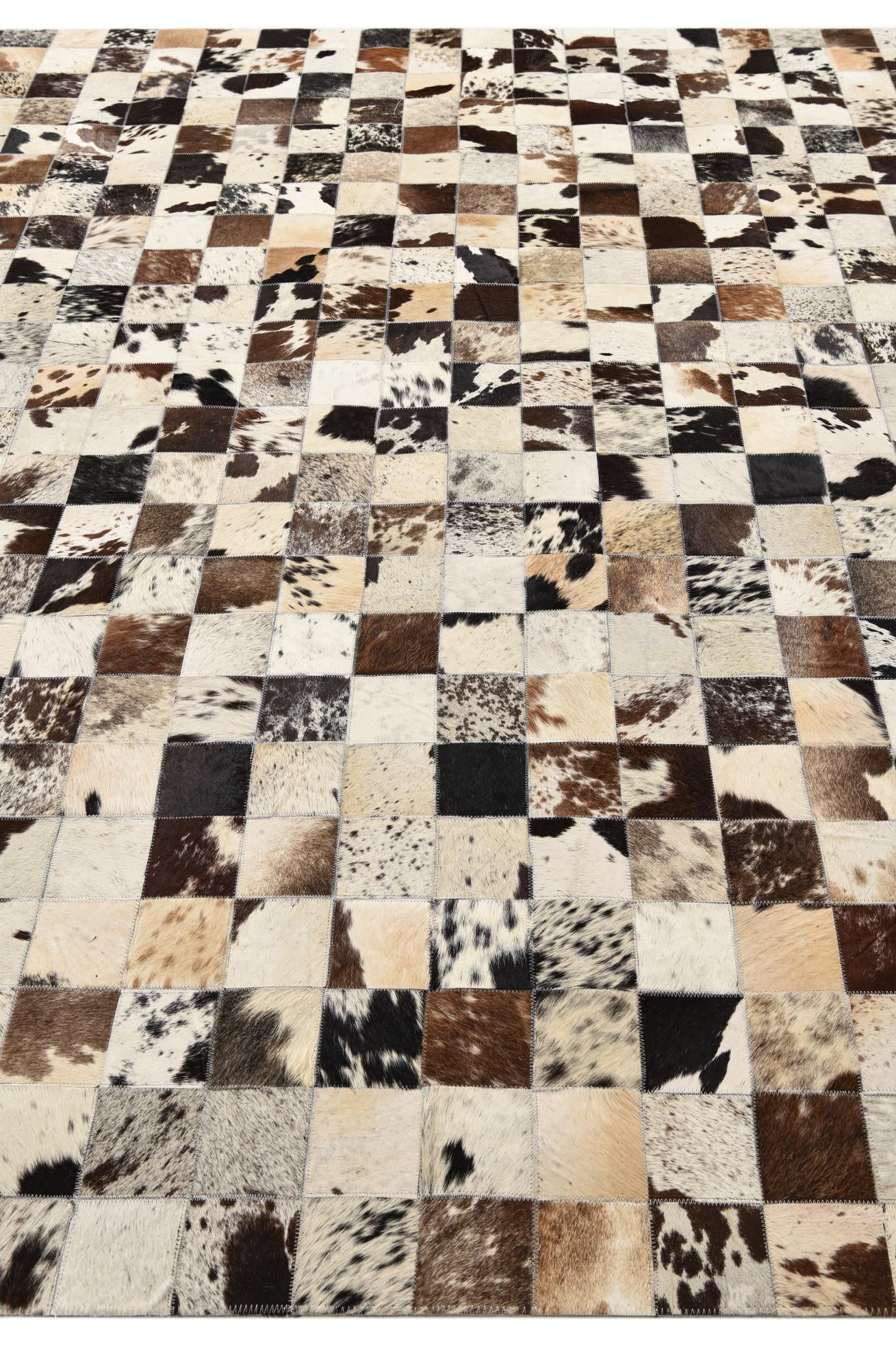 7' 10 x 9' 9 Cowhide Leather Rug