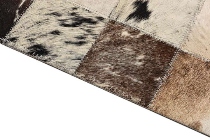 7' 10 x 9' 9 Cowhide Leather Rug