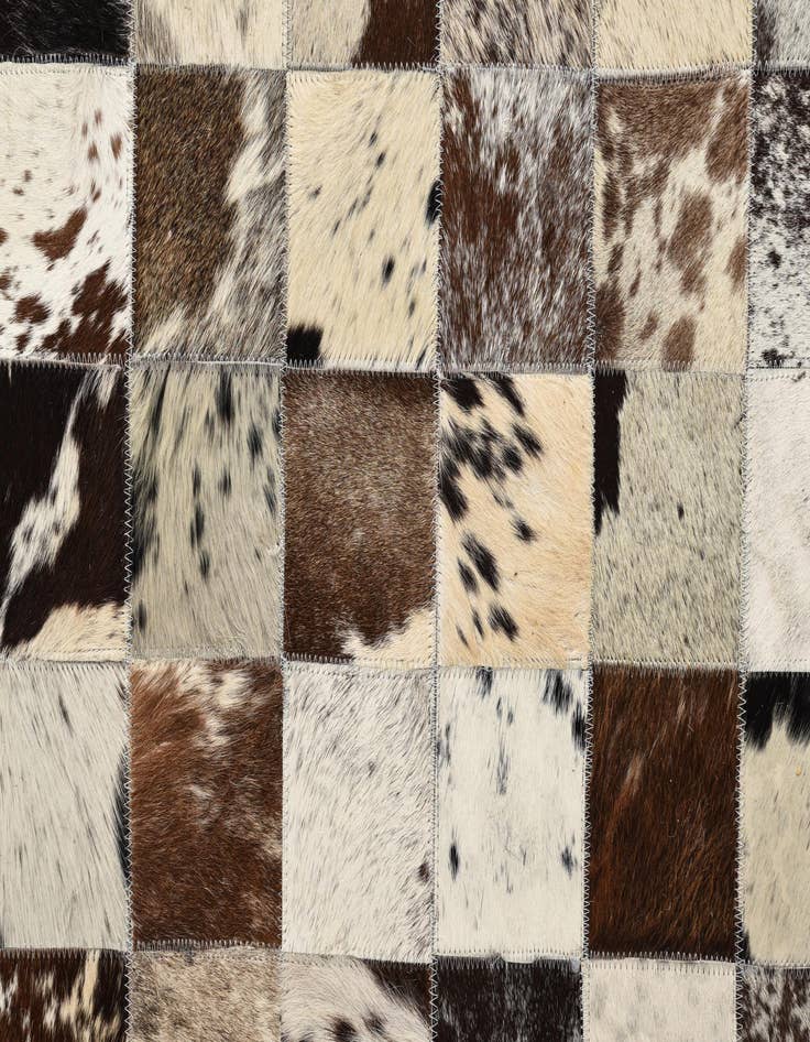 Detail image of 7' 10 x 9' 9 Cowhide Leather Rug