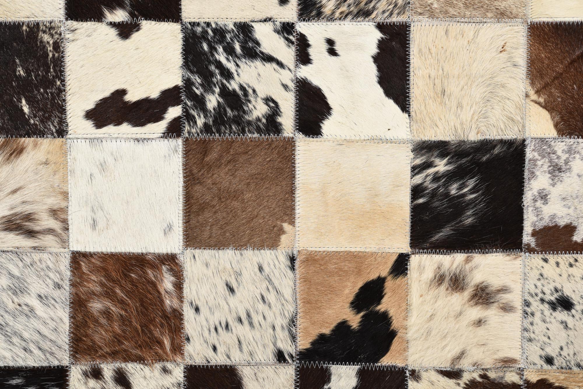 7' 10 x 9' 9 Cowhide Leather Rug