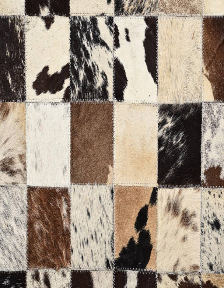 Detail image of 7' 10 x 9' 9 Cowhide Leather Rug