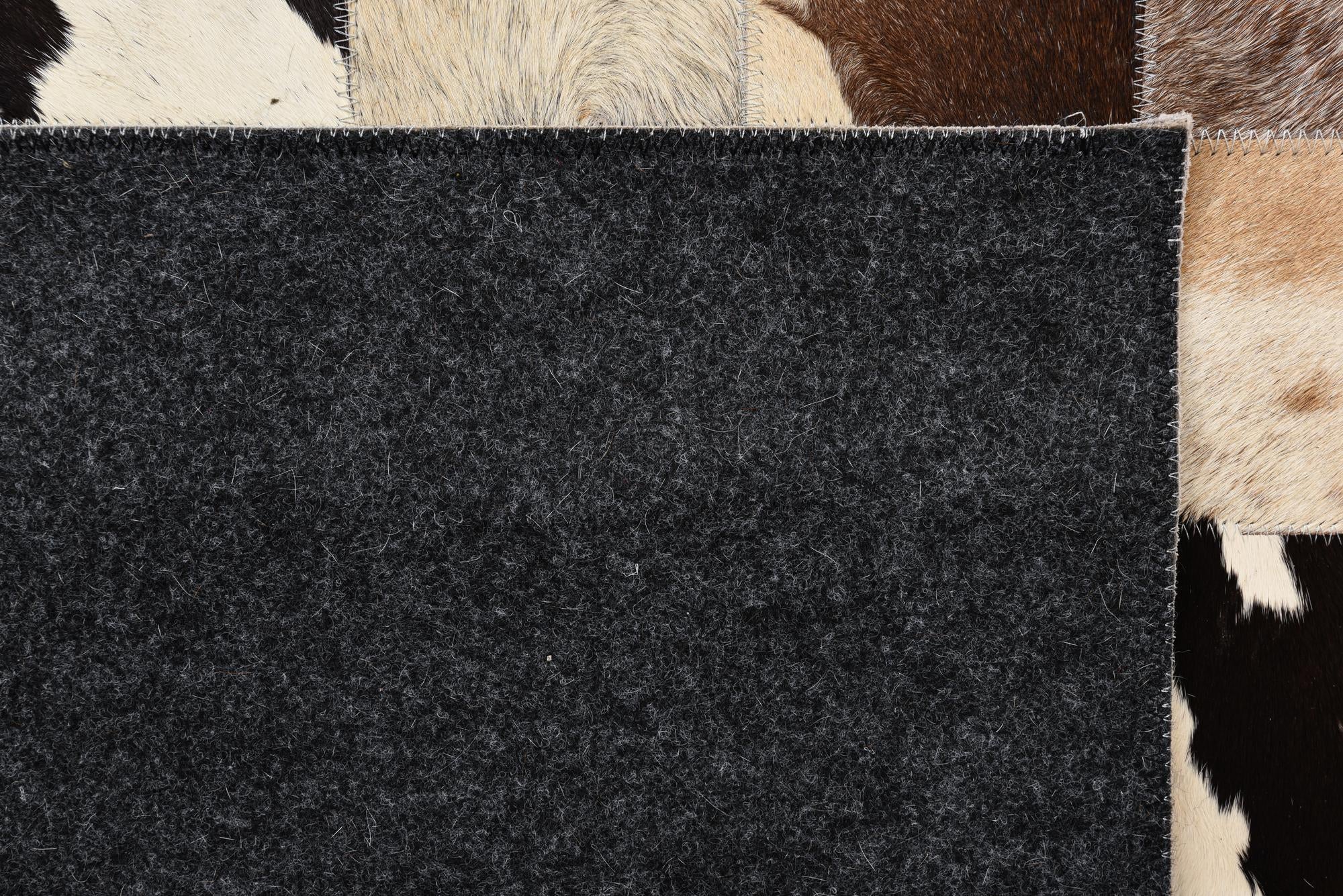 7' 10 x 9' 9 Cowhide Leather Rug
