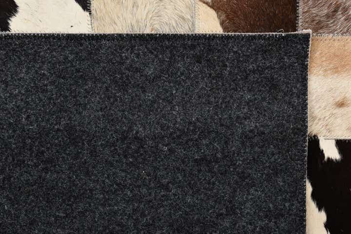 7' 10 x 9' 9 Cowhide Leather Rug