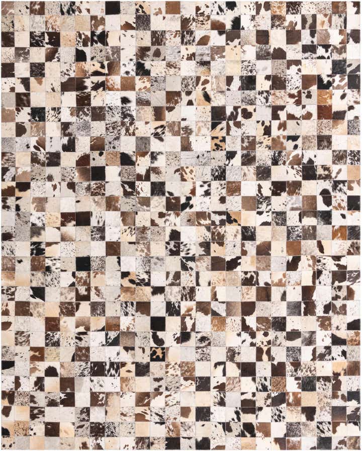 7' 10 x 9' 9 Cowhide Leather Rug