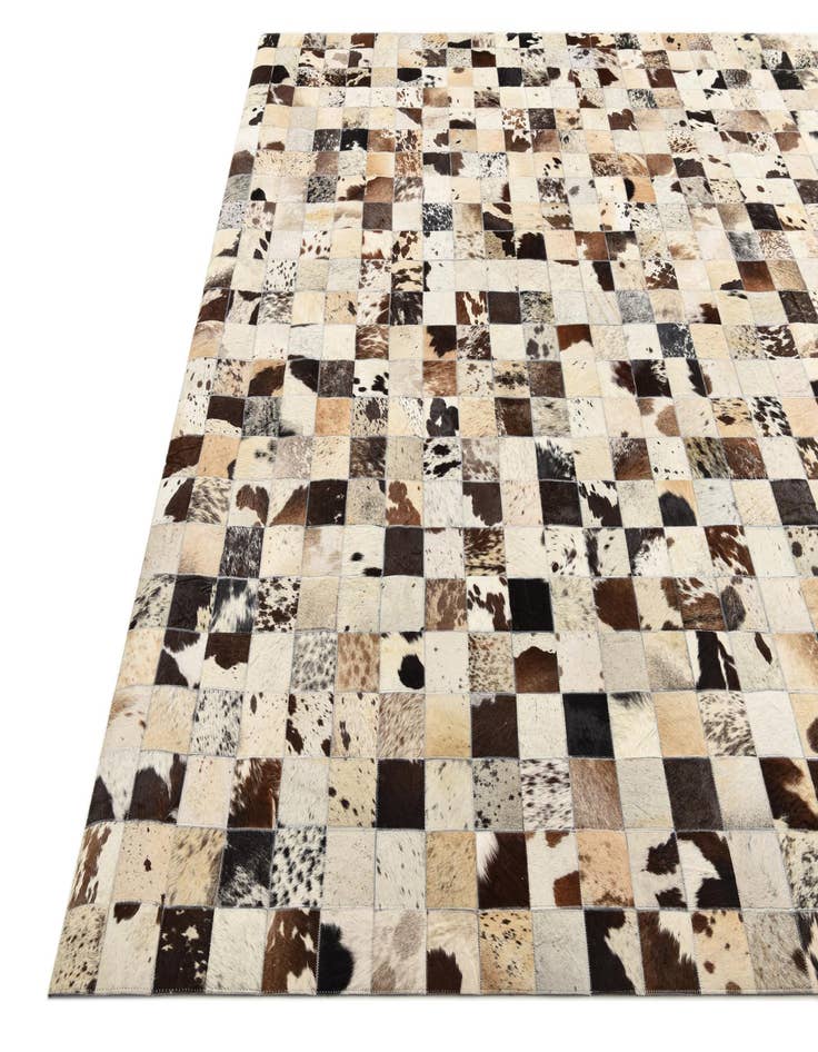 Detail image of 8' x 9' 9 Cowhide Leather Rug