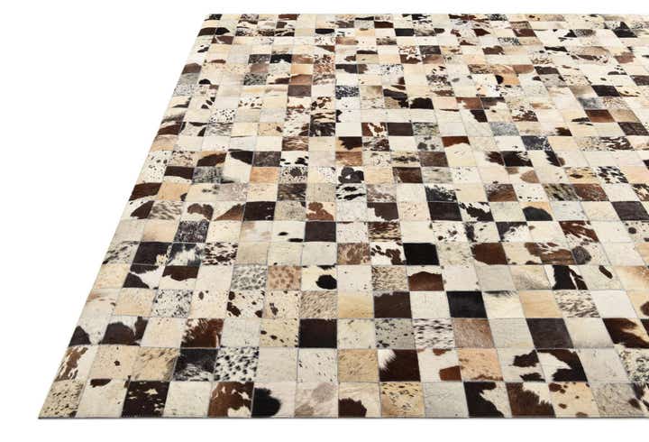 8' x 9' 9 Cowhide Leather Rug