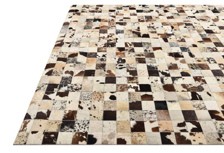 Detail image of 8' x 9' 9 Cowhide Leather Rug