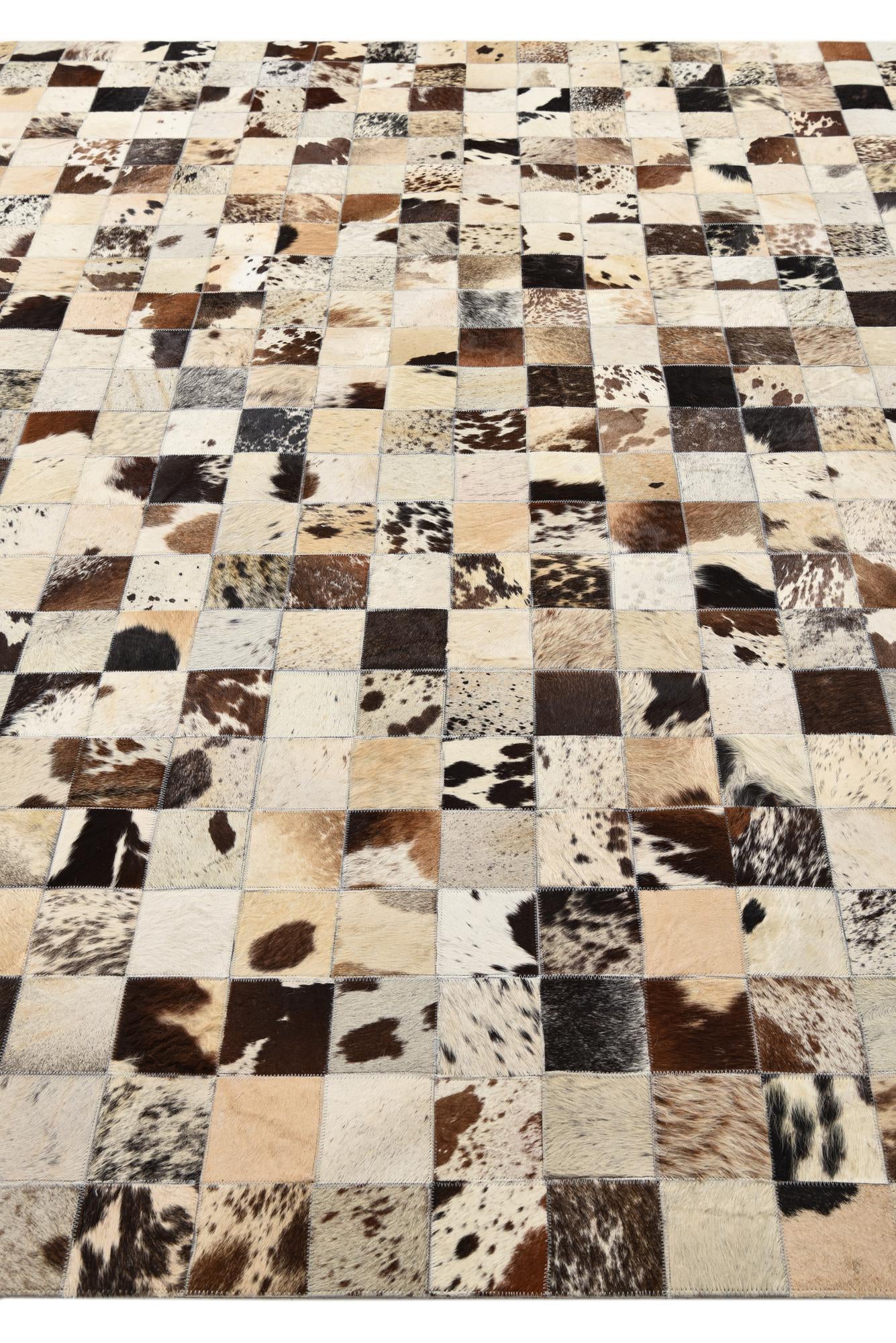 8' x 9' 9 Cowhide Leather Rug