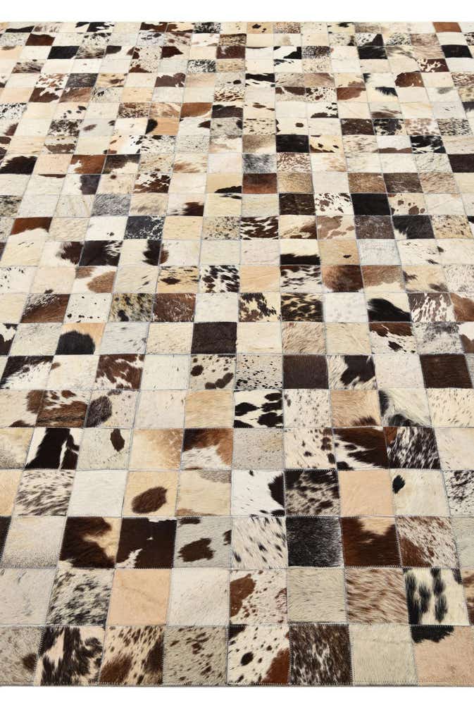 8' x 9' 9 Cowhide Leather Rug