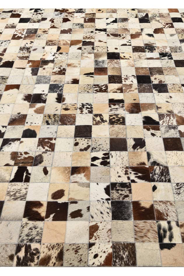 Detail image of 8' x 9' 9 Cowhide Leather Rug
