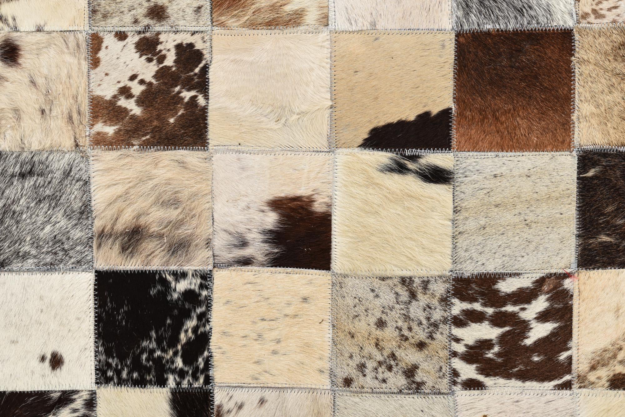 8' x 9' 9 Cowhide Leather Rug